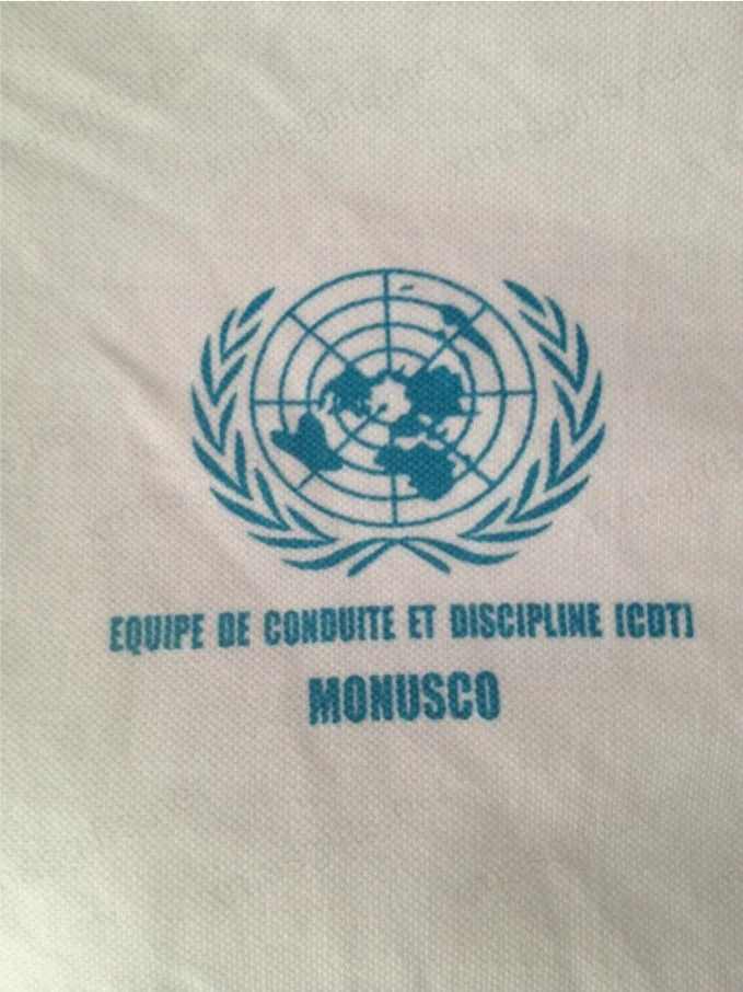 MONUSCO Conduct and Discipline Team text imprint detail