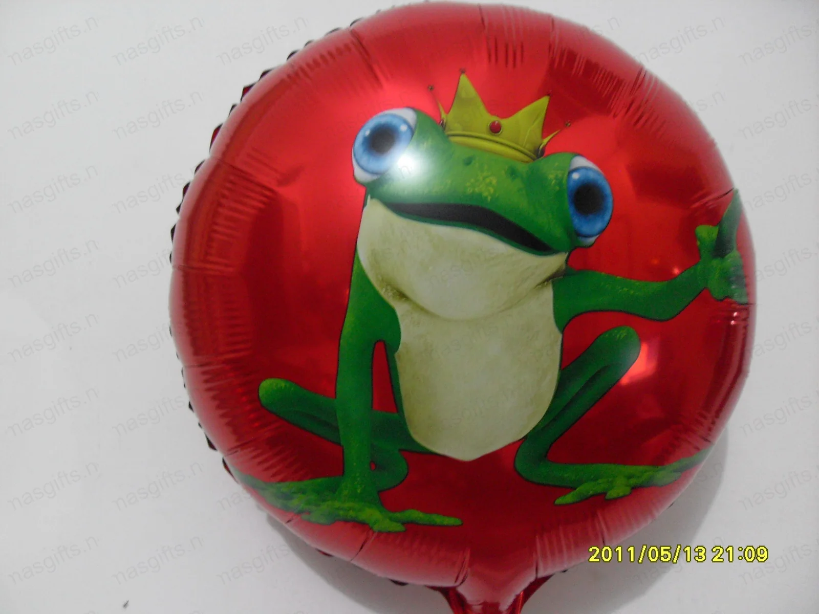 Vodafone red foil balloon with frog prince artwork