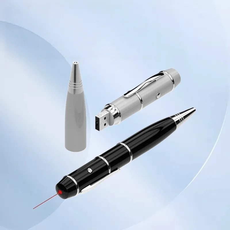 2 in 1 Metal Laser Pen USB Flash Drive Gift
