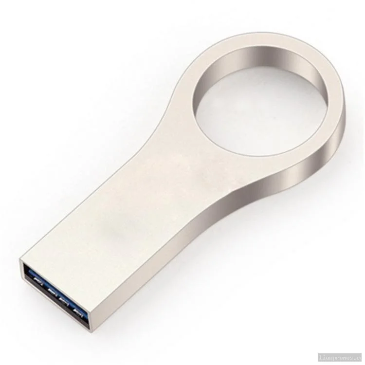 64GB Ring Metal Pendrive, Custom Logo USB Flash Drive Gift