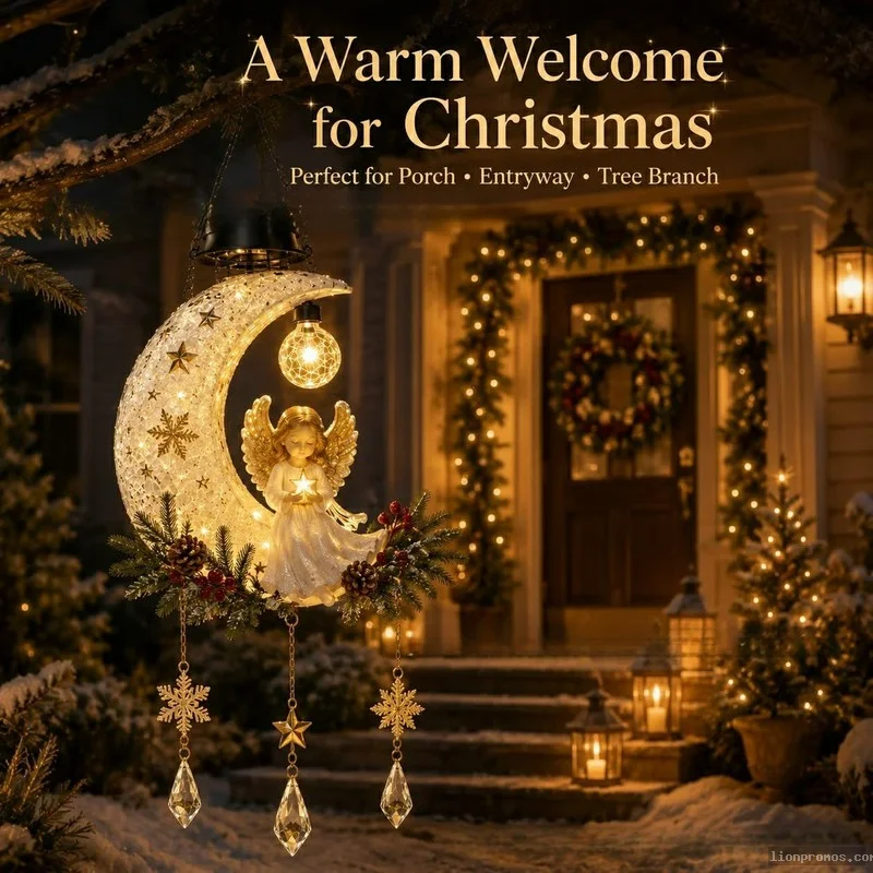 Christmas Angel Moonlight Lamp, Xmas Decor