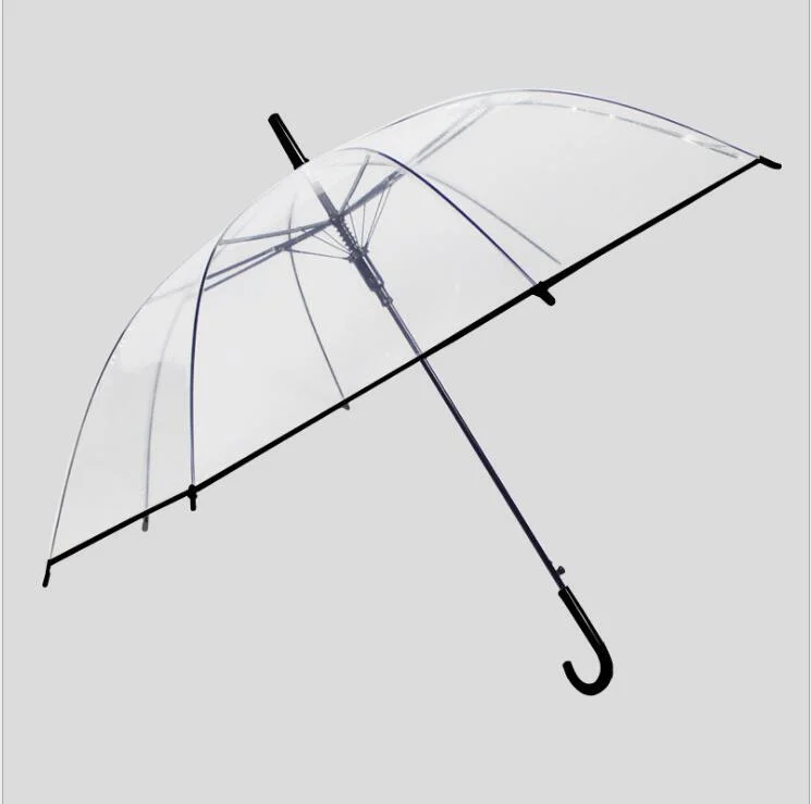 Clear Transparent Umbrella, Long Straight Rain Sun