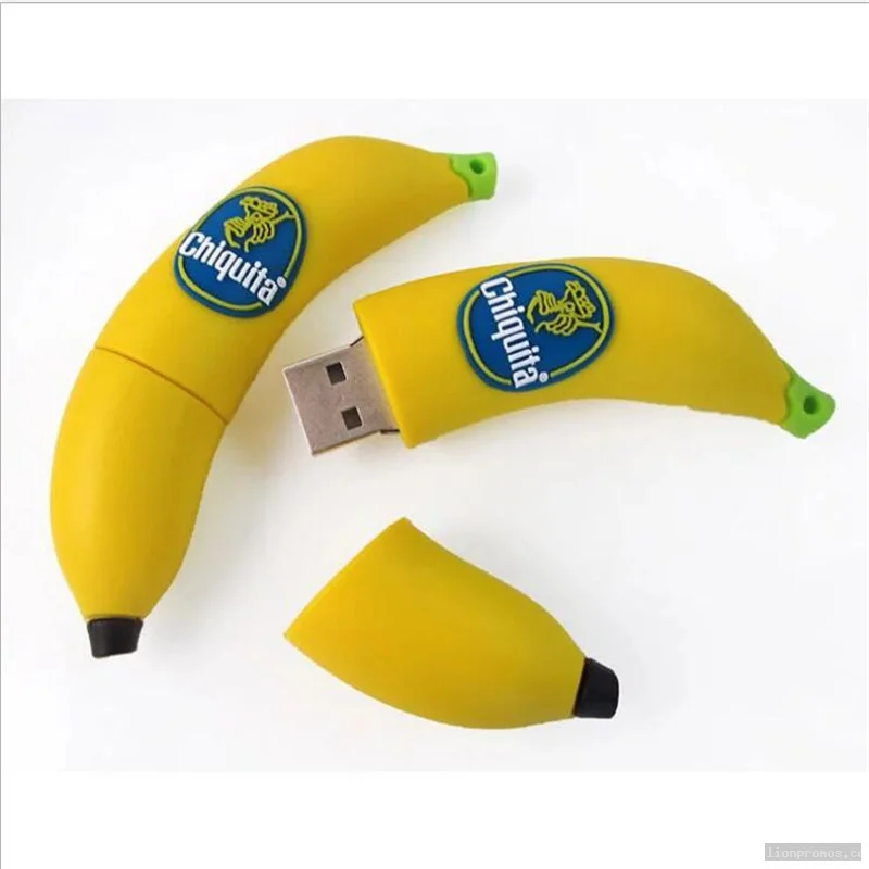 Cute Banana USB Drive, Cartoon PVC Gift