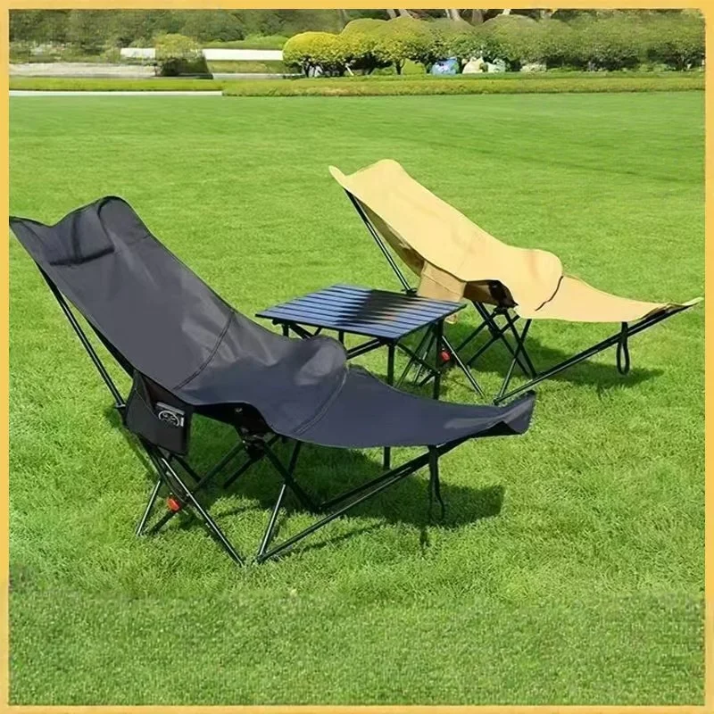 Folding Moon Recliner, Leg Rest Beach Office Seat
