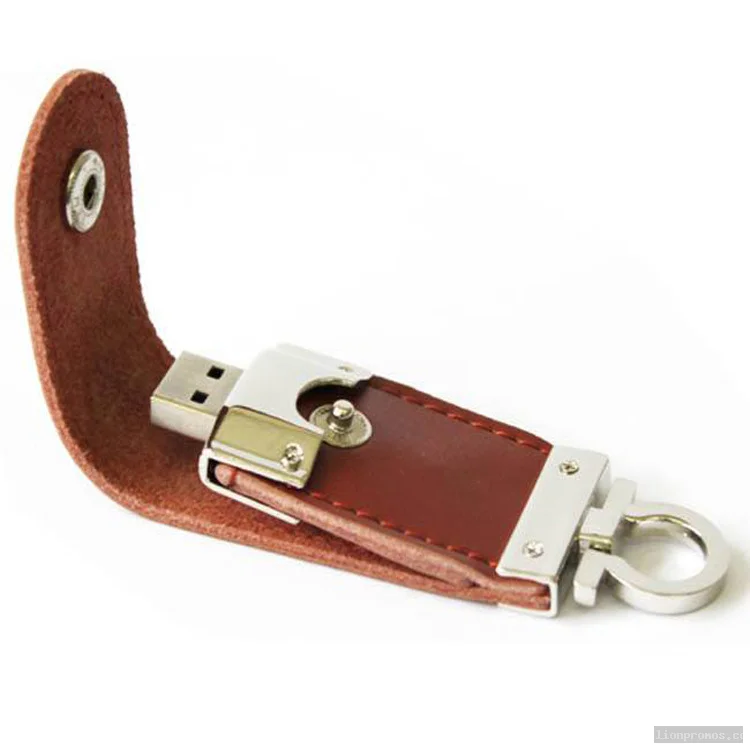 Leather Case USB Flash Drive, Custom Logo Business Gift Pendrive
