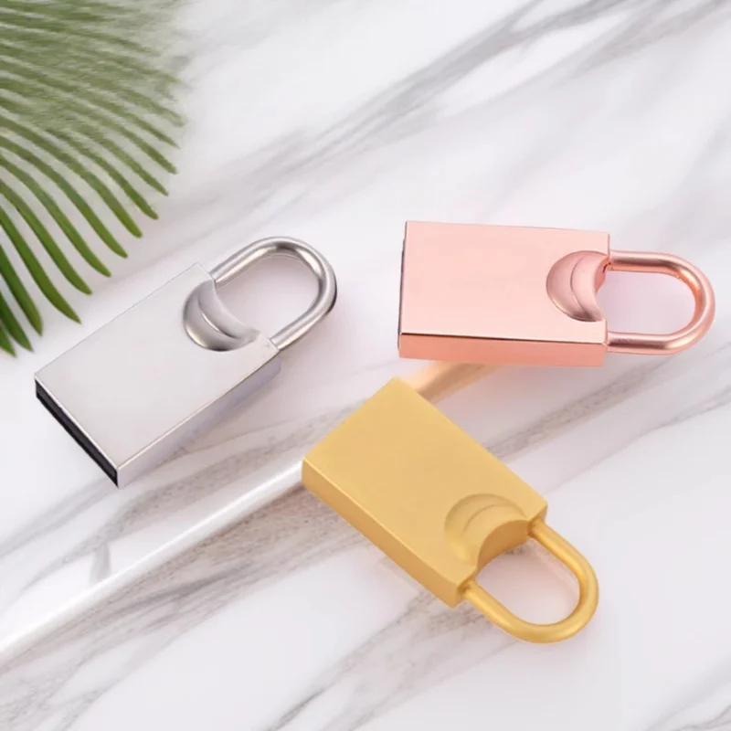 Metal Lock Shape USB Flash Drive, Creative Gift
