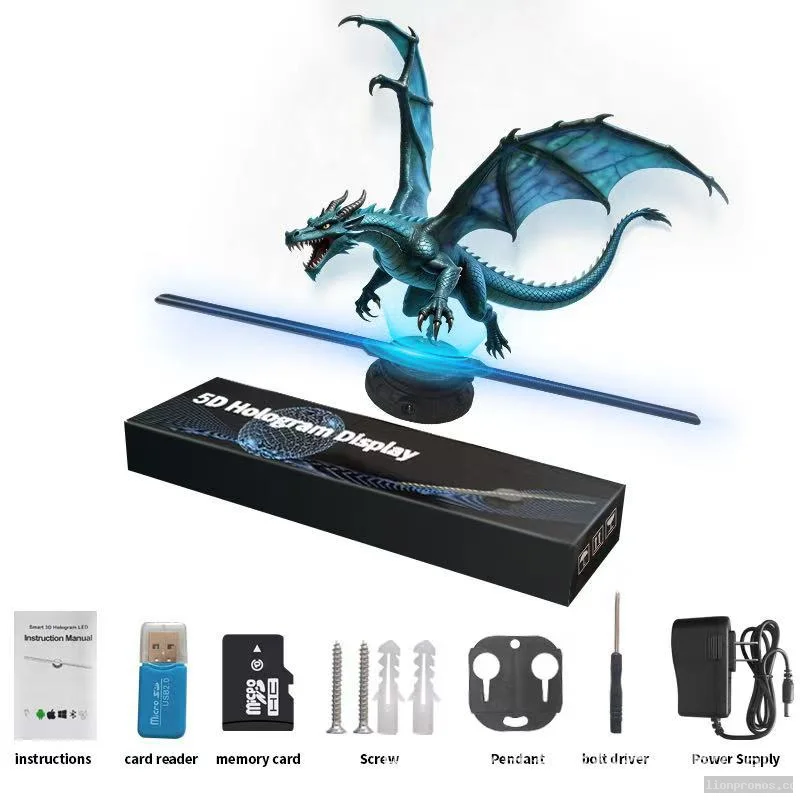 Naked Eye 3D Hologram Fan Projector, LED Floating Display