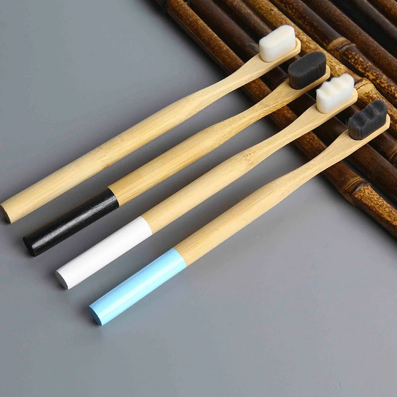 Natural Bamboo Toothbrush, Soft Bristle for Homestay, Hotel Daily Cleaning