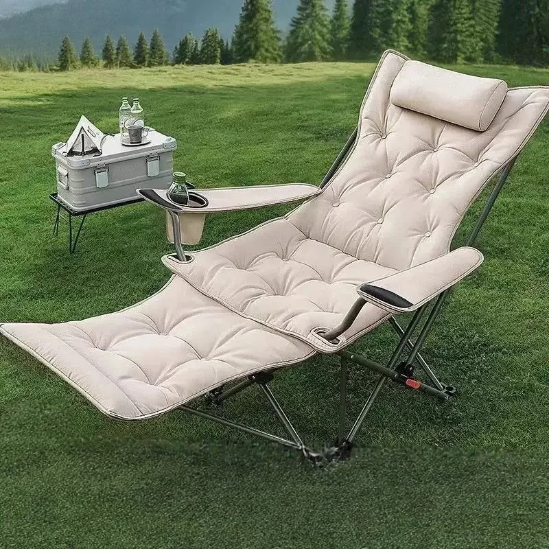 Padded Folding Lounge Chair, Sit Sleep Recliner