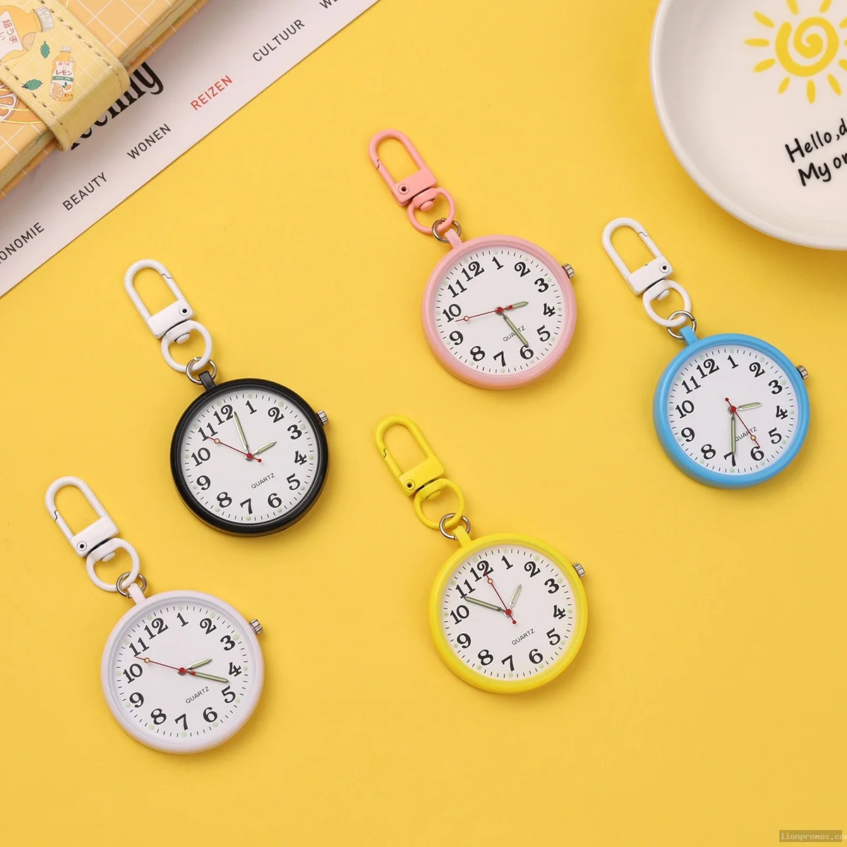 Personal Silent Pocket Watch, Mini Quartz Watch for Exam Students