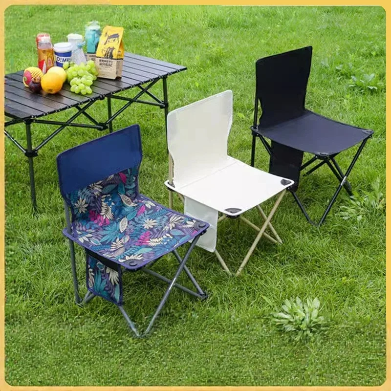 Portable Folding Chair, Backrest Camping Seat