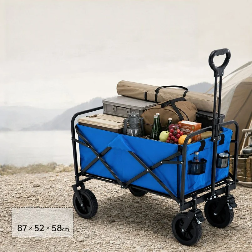 Portable Folding Wagon, Camping Shopping Utility Cart
