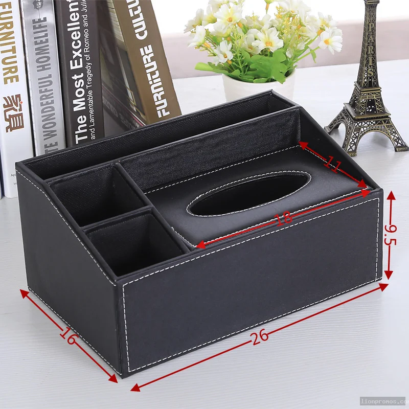 Home Desktop Tissue Caddy Case Office Table Organizer