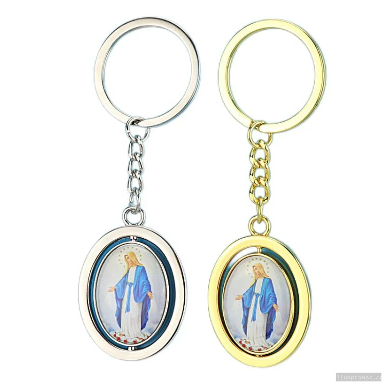 Spinning Rotate Metal Keyring Portable Key Chain Business Gift