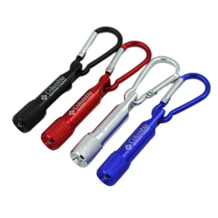 Customized Promotional Aluminium Carabiner Mini Led Torch