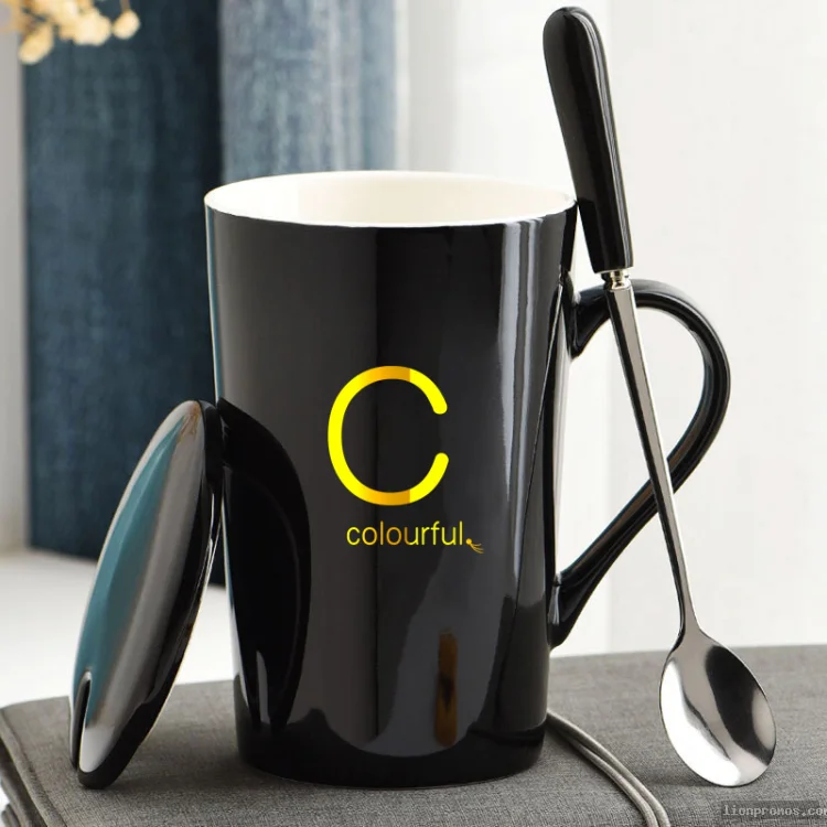 Personalized Alphabet Coffee Mug Custom Letter Ceramic Cup