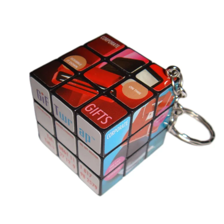 Advertising Magic Cube Keyring Custom Printing Gift