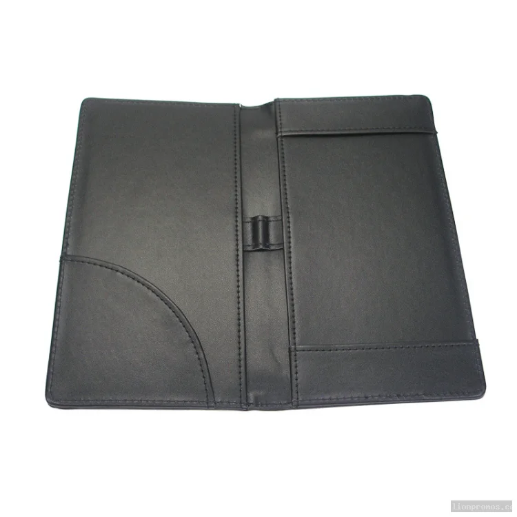 Leather File Folder with Writing Pad Clipboard Office Document Holder