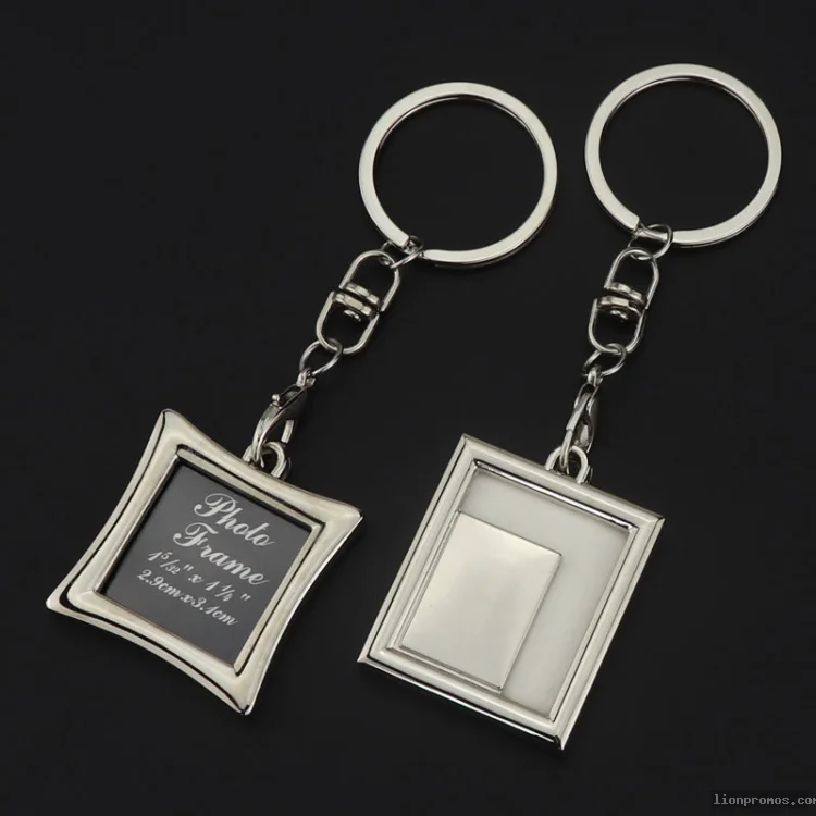 Custom Photo Frame Metal Keychain Personalized Picture Keyring Gift