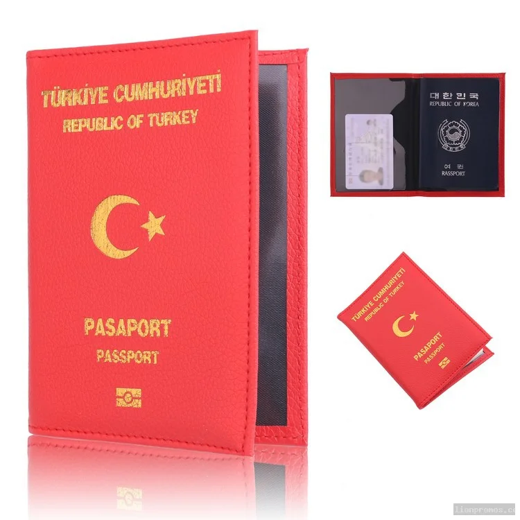 Luxury PU Leather Passport Wallet Card Holder Personalized Logo