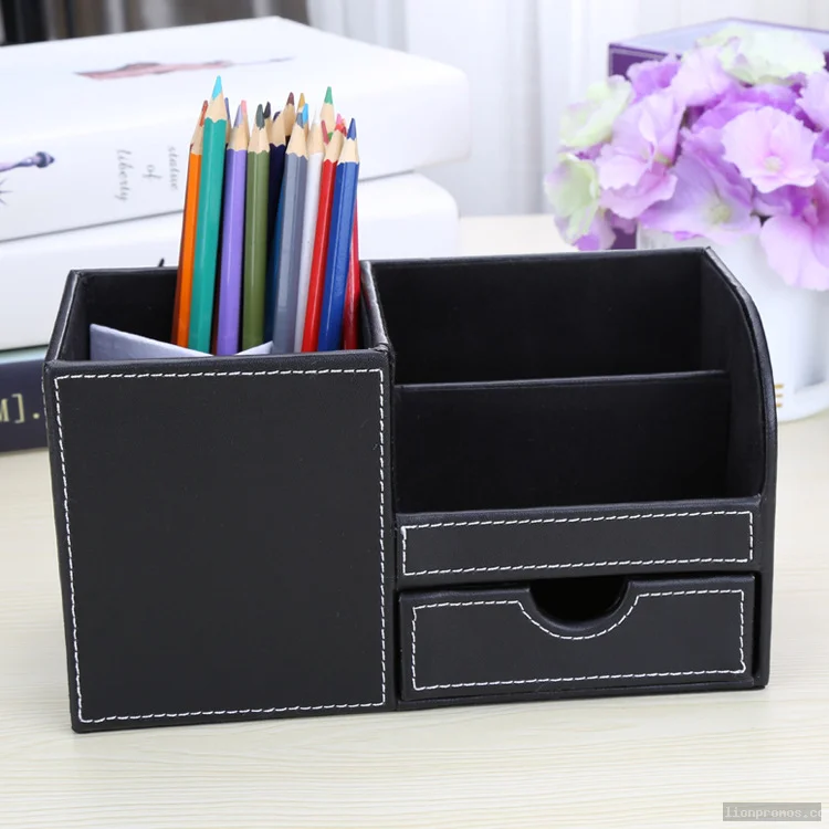 Multi-function Leather Desk Drawer Organizer Trays Office Desk Organizer