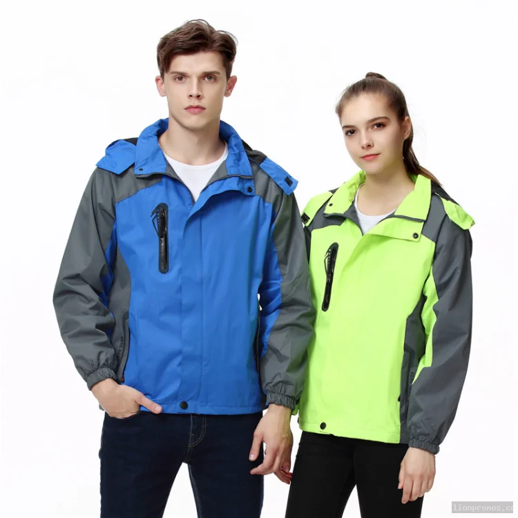 Custom Men Windproof Waterproof Outdoor Hood Windbreaker