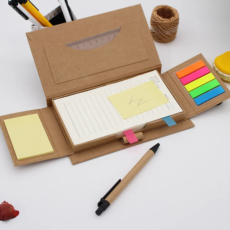Eco Stationery Set Memo Pad with Sticky Note Ruler