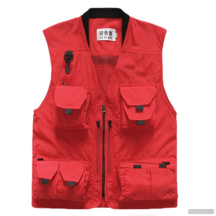 Custom Multi‑Pocket Utility Vests | Men Outdoor Fishing Photography Vests