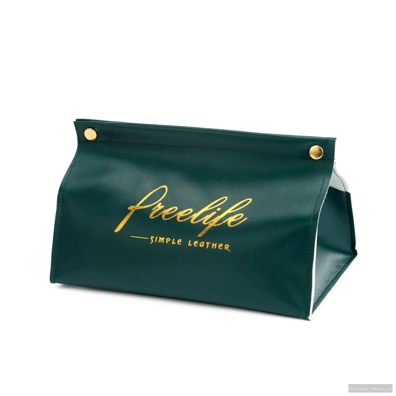 Creative Logo Leather Tissue Box Home Table Decor