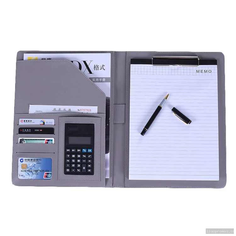 Custom Leather Document Holder For Meeting Paper Storage