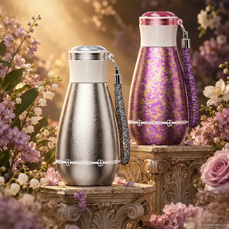 Pure Titanium Thermos for Women, Aesthetic Cute Travel Cup