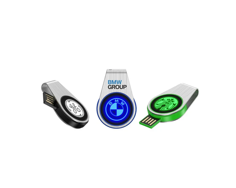 Rotating Glow USB Drive, Corporate Business Gift