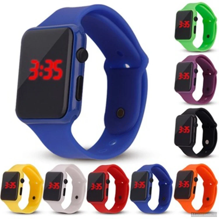 Square LED Digital Watch, Minimal Fashion Sports Wristwatch for Students