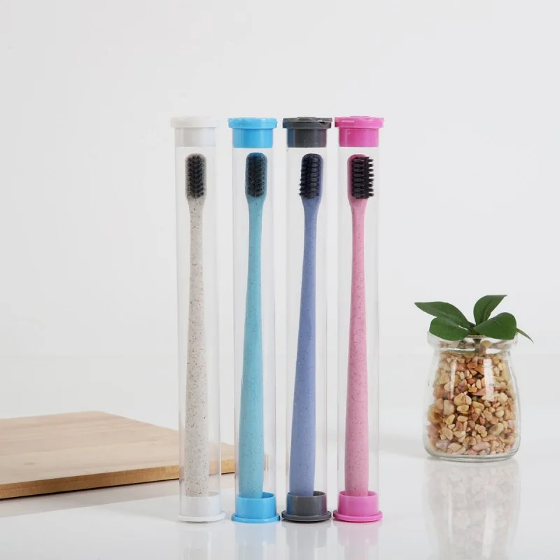 Wheat Straw Toothbrush, Bamboo Charcoal Soft Bristle, ECO Dental Gift